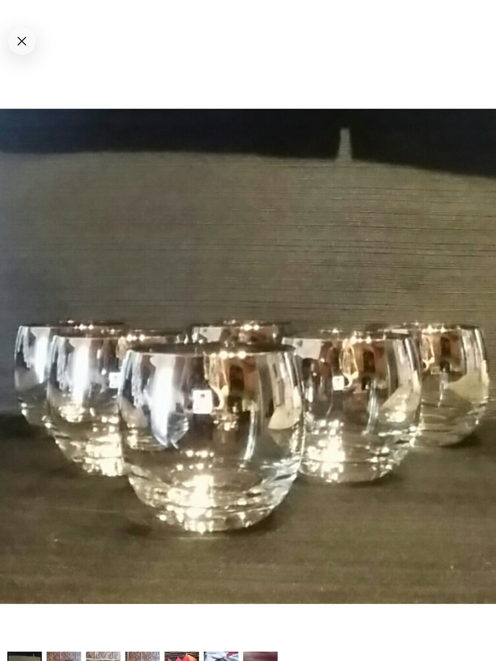 6 MCM Silver Ombré Bar Glasses